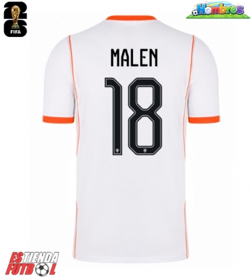 Países Bajos Donyell Malen #18 Segunda Equipación Mundial 2026 Manga Corta